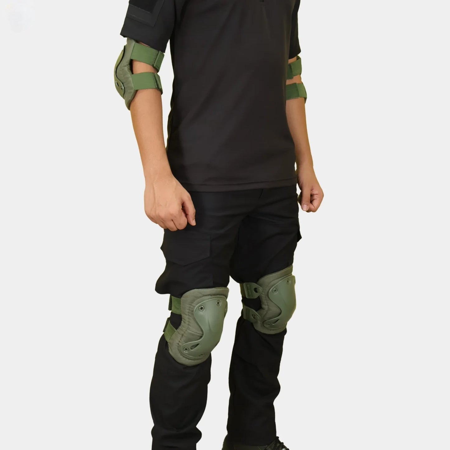 Tactical Knee and Elbow Guard Set – Army Green