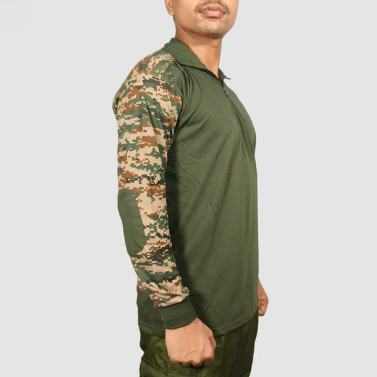 Indian Army New Pattern Full Sleeves T-Shirt (With OG Mix)